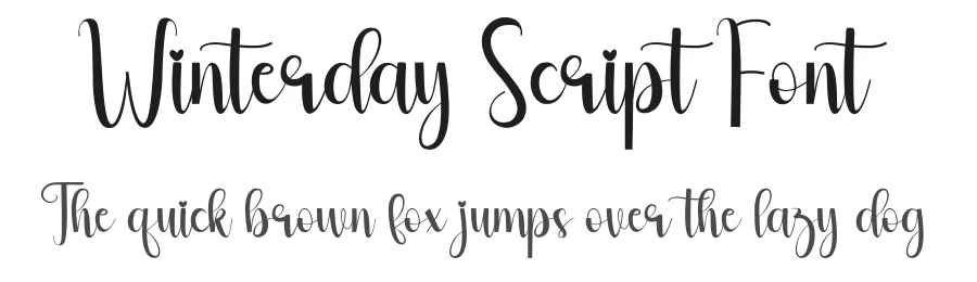 Winterday Script Font by andikastudio — Script Handwritten Font