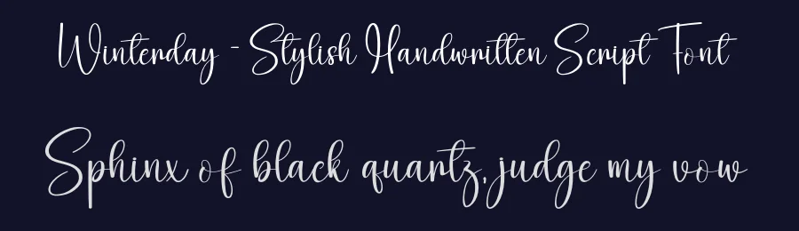 Winterday – Stylish Handwritten Script Font by creativeletter — Script Handwritten Font — thumbnail 2