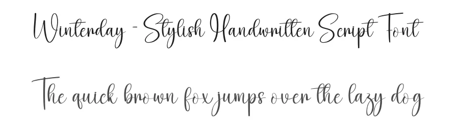 Winterday – Stylish Handwritten Script Font by creativeletter — Script Handwritten Font