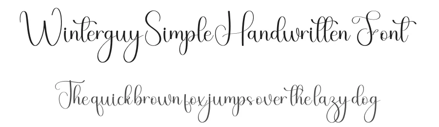 Winterguy Simple Handwritten Font by freshtypeink — Script Handwritten Font