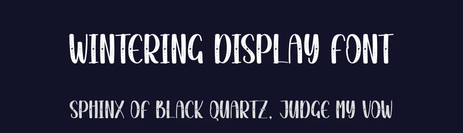 Wintering Display Font by andikastudio — Display Font — thumbnail 2