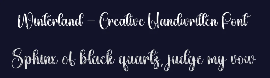 Winterland – Creative Handwritten Font by creativeletter — Script Handwritten Font — thumbnail 2