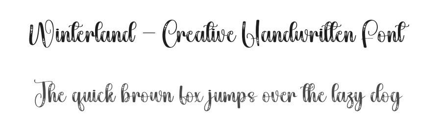 Winterland – Creative Handwritten Font by creativeletter — Script Handwritten Font
