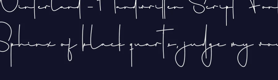 Winterland – Handwritten Script Font by creativeletter — Script Handwritten Font — thumbnail 2