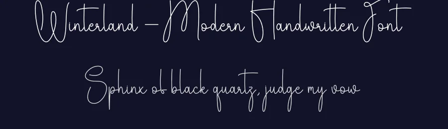 Winterland – Modern Handwritten Font by creativeletter — Script Handwritten Font — thumbnail 2