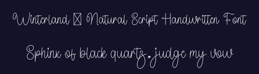 Winterland – Natural Script Handwritten Font by freshtypeink — Script Handwritten Font — thumbnail 2
