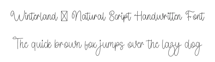 Winterland – Natural Script Handwritten Font by freshtypeink — Script Handwritten Font