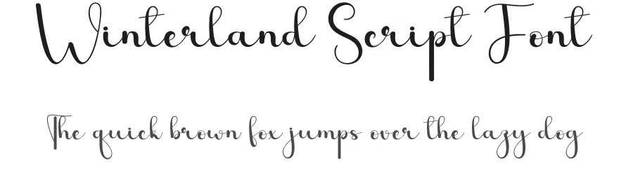 Winterland Script Font by andikastudio — Script Handwritten Font