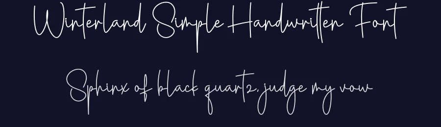 Winterland Simple Handwritten Font by creativeletter — Script Handwritten Font — thumbnail 2