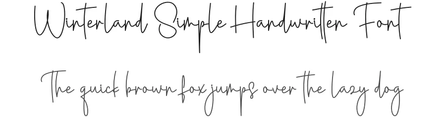 Winterland Simple Handwritten Font by creativeletter — Script Handwritten Font