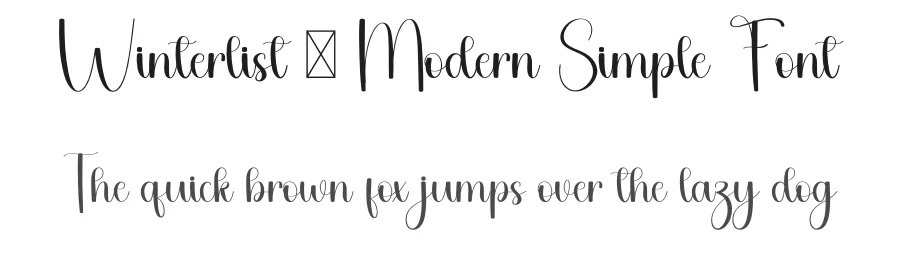 Winterlist – Modern Simple Font by freshtypeink — Script Handwritten Font