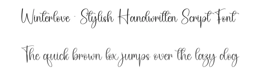 Winterlove – Stylish Handwritten Script Font by creativeletter — Script Handwritten Font