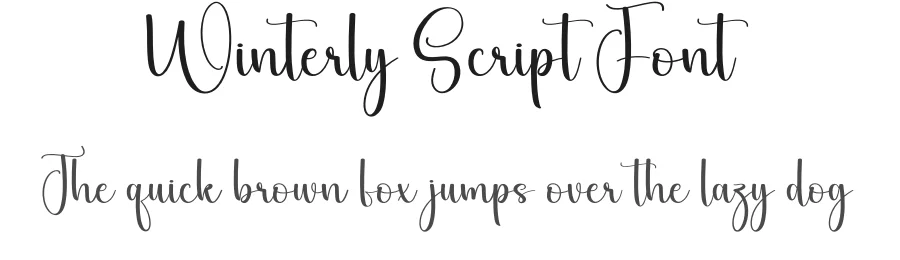 Winterly Script Font by andikastudio — Script Handwritten Font