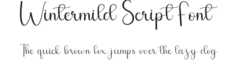 Wintermild Script Font by andikastudio — Script Handwritten Font