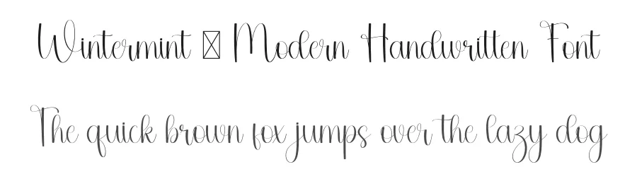 Wintermint – Modern Handwritten Font by freshtypeink — Script Handwritten Font