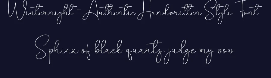 Winternight – Authentic Handwritten Style Font by creativeletter — Script Handwritten Font — thumbnail 2