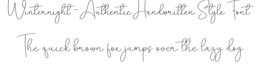 Winternight – Authentic Handwritten Style Font by creativeletter — Script Handwritten Font