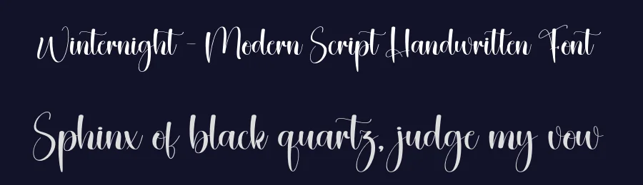Winternight – Modern Script Handwritten Font by creativeletter — Script Handwritten Font — thumbnail 2