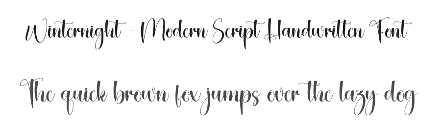 Winternight – Modern Script Handwritten Font by creativeletter — Script Handwritten Font