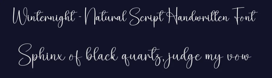 Winternight – Natural Script Handwritten Font by creativeletter — Script Handwritten Font — thumbnail 2
