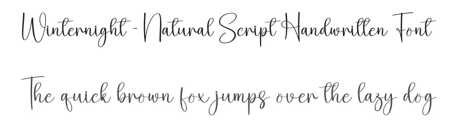 Winternight – Natural Script Handwritten Font by creativeletter — Script Handwritten Font