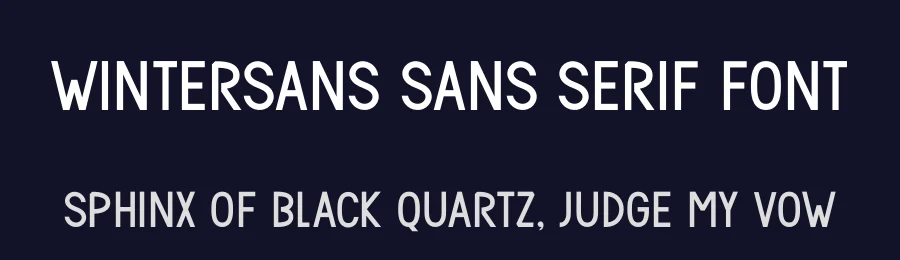 Wintersans Sans Serif Font by deedeetype — Sans Serif Font — thumbnail 2