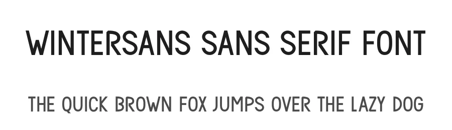 Wintersans Sans Serif Font by deedeetype — Sans Serif Font