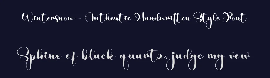 Wintersnow – Authentic Handwritten Style Font by creativeletter — Script Handwritten Font — thumbnail 2