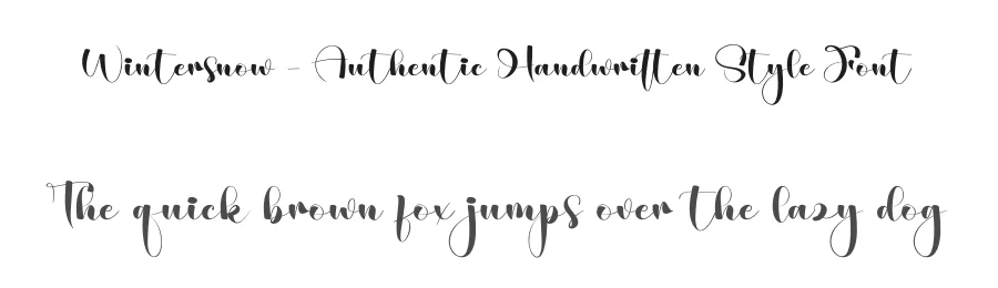Wintersnow – Authentic Handwritten Style Font by creativeletter — Script Handwritten Font