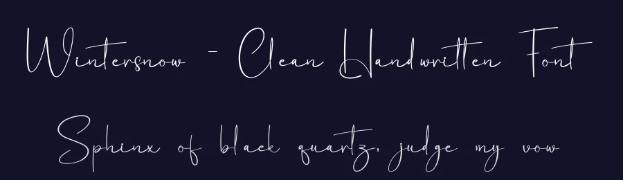 Wintersnow – Clean Handwritten Font by creativeletter — Script Handwritten Font — thumbnail 2