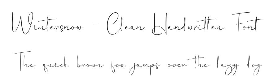 Wintersnow – Clean Handwritten Font by creativeletter — Script Handwritten Font