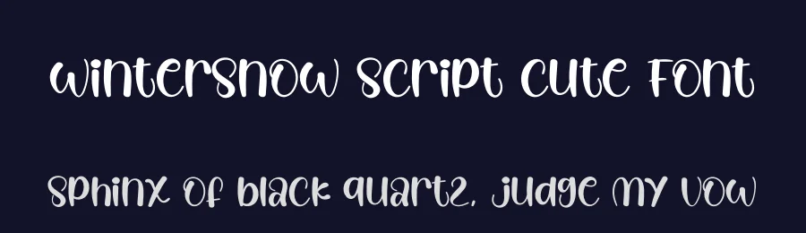 Wintersnow Script Cute Font by creativeletter — Display Font — thumbnail 2