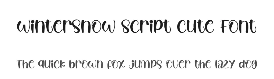 Wintersnow Script Cute Font by creativeletter — Display Font