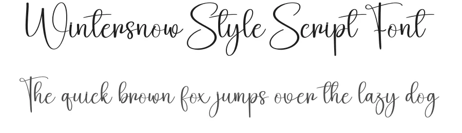 Wintersnow Style Script Font by creativeletter — Script Handwritten Font