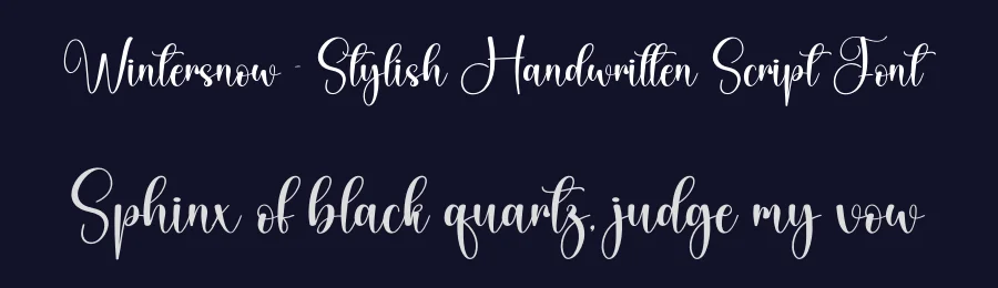 Wintersnow – Stylish Handwritten Script Font by creativeletter — Script Handwritten Font — thumbnail 2