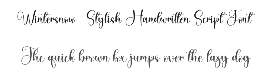 Wintersnow – Stylish Handwritten Script Font by creativeletter — Script Handwritten Font