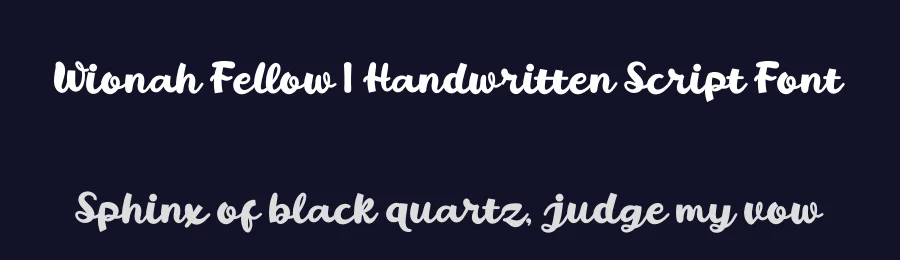 Wionah Fellow | Handwritten Script Font by Gracetypestudio — Script Handwritten Font — thumbnail 2
