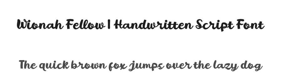 Wionah Fellow | Handwritten Script Font by Gracetypestudio — Script Handwritten Font
