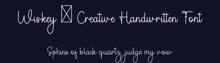 Wiskey – Creative Handwritten Font by freshtypeink — Script Handwritten Font — thumbnail 2
