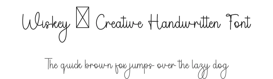 Wiskey – Creative Handwritten Font by freshtypeink — Script Handwritten Font