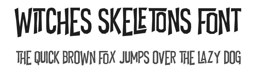 Witches Skeletons Font by AM Designs β Display Font