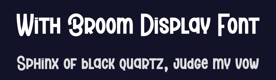 With Broom Display Font by creativeletter — Display Font — thumbnail 2