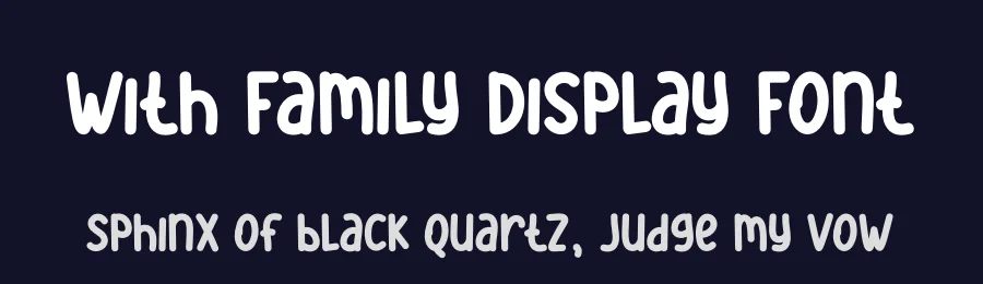With Family Display Font by andikastudio — Display Font — thumbnail 2