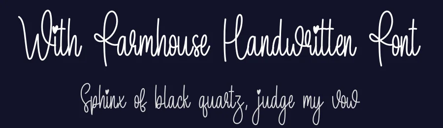 With Farmhouse Handwritten Font by creativeletter — Script Handwritten Font — thumbnail 2