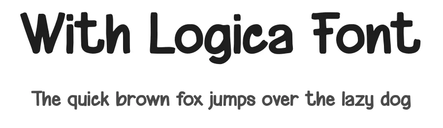 With Logica Font by Rachmad bagus f — Display Font
