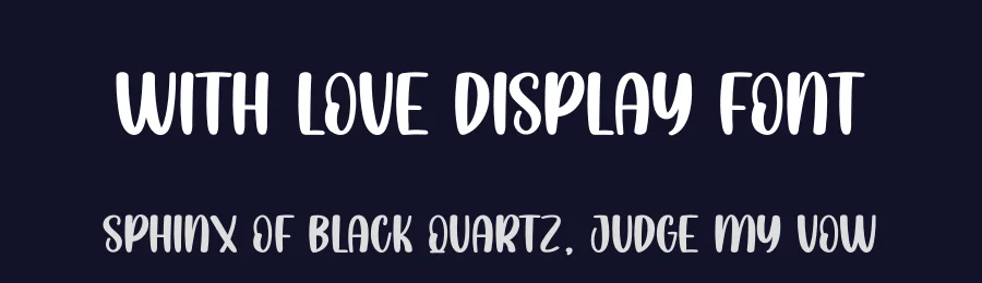 With Love Display Font by creativeletter — Display Font — thumbnail 2