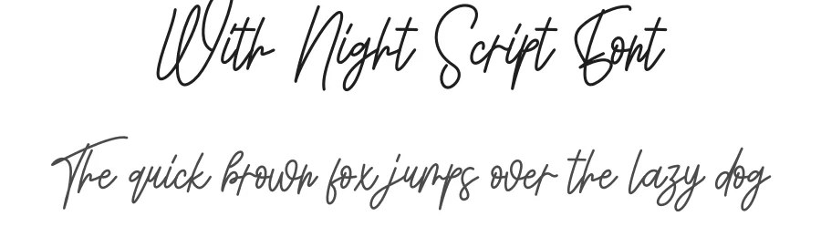 With Night Script Font by creativeletter — Script Handwritten Font