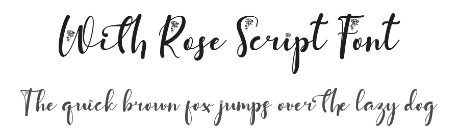 With Rose Script Font by Yoga Letter — Script Handwritten Font
