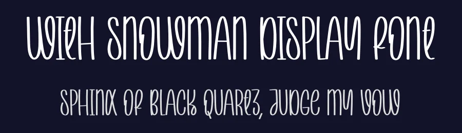 With Snowman Display Font by creativeletter — Display Font — thumbnail 2