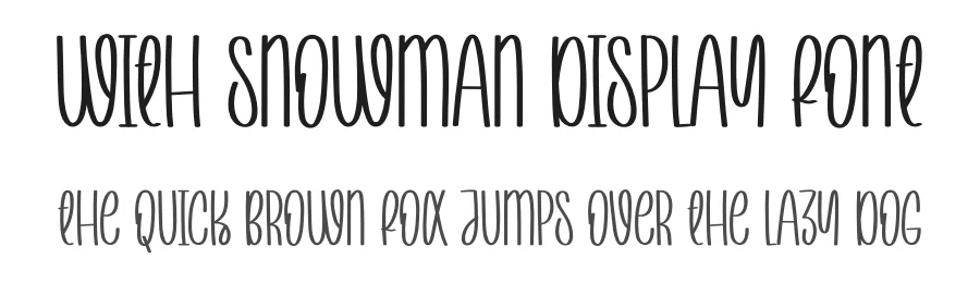With Snowman Display Font by creativeletter — Display Font